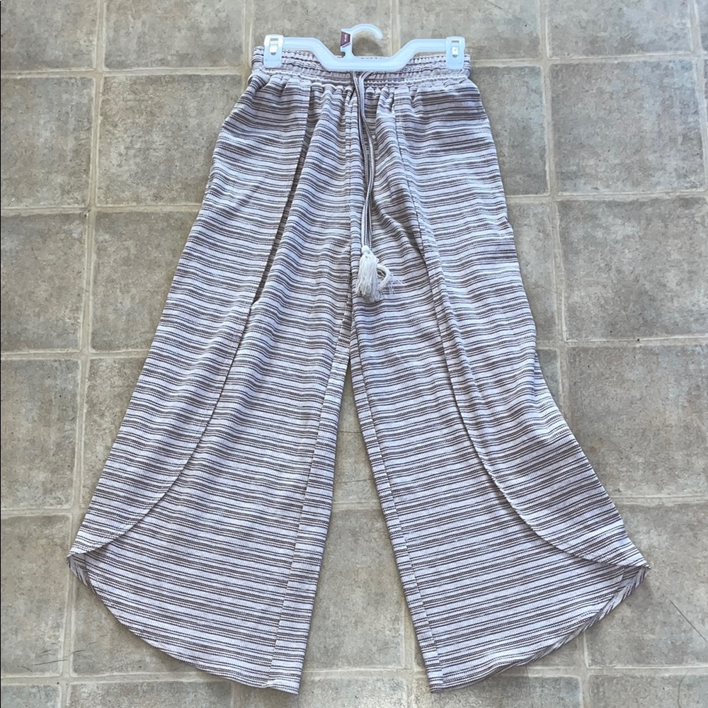 Striped Wide-Leg Pants